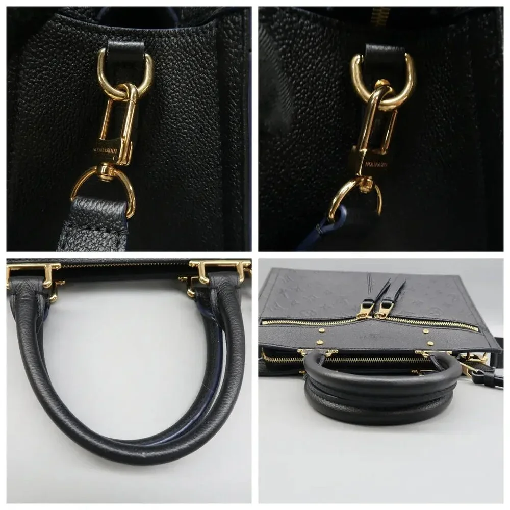 100% Authentic Louis Vuitton Sully Black Monogram Leather Satchel - Picture 9 of 12